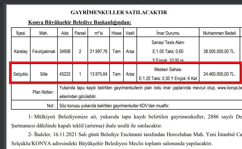 AKP'li Konya Büyükşehir Belediyesi, huzur bahçelerini satışa çıkardı - Resim : 2