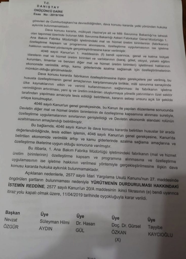 Danıştay’dan Tank Palet Fabrikası’nın itirazına ret - Resim : 6