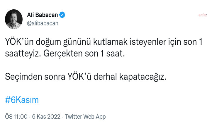 Ali Babacan: Seçimlerden sonra YÖK'ü kapatacağız - Resim : 1