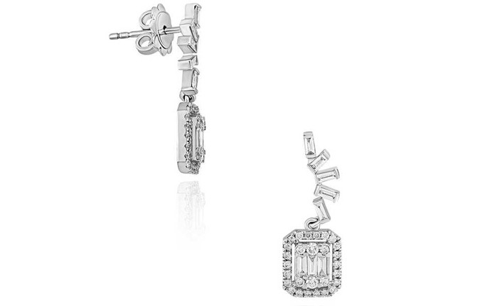 En Şık Pırlanta Baget Küpe Modelleri - Resim : 3