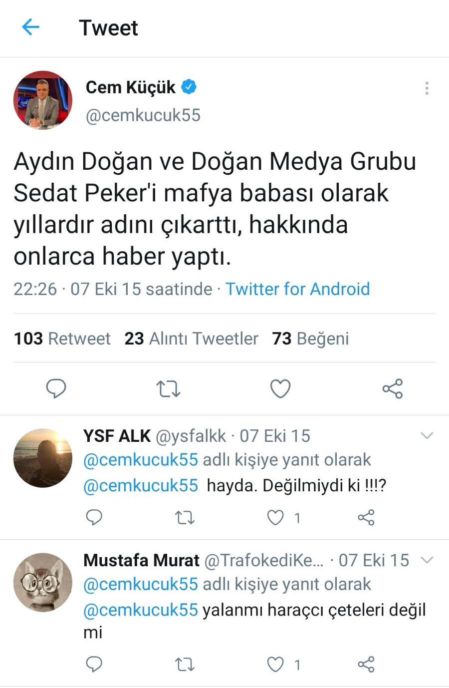 Cem Küçük'ten, Sedat Peker'e 'Fuat Avni' benzetmesi - Resim : 1