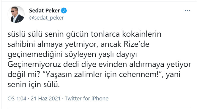 Sedat Peker yine Süleyman Soylu'yu hedef aldı - Resim : 1