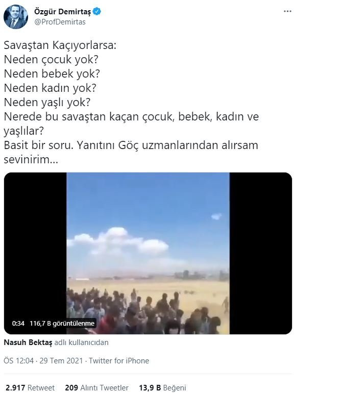 Özgür Demirtaş'tan 'göçmen Afganlar' paylaşımı - Resim : 1