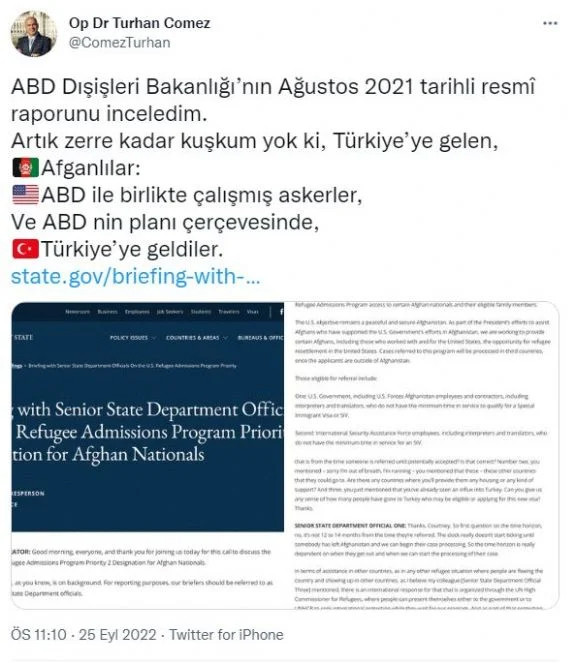 ABD'nin Türkiye'deki Afganlarla ilgili gizli planı... - Resim : 1