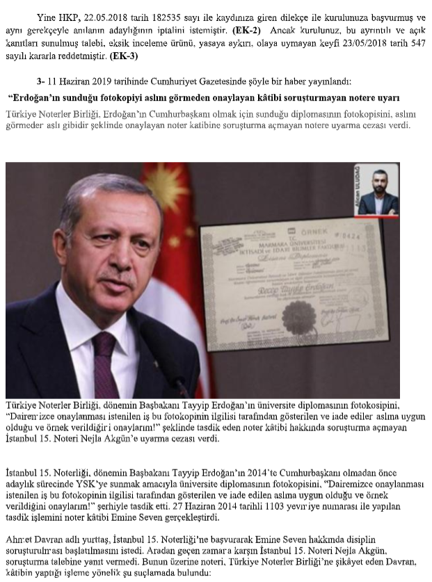 Erdoğan'ın mazbatasının iptali için hamle - Resim : 2