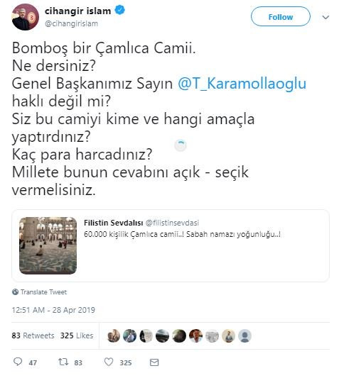 İslam: Bomboş bir Çamlıca Cami! - Resim : 1