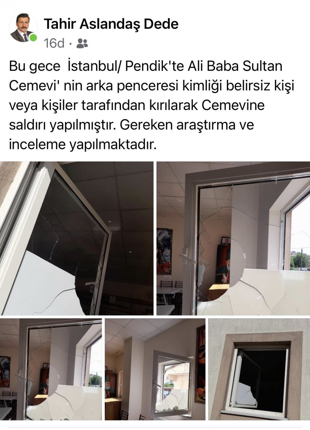 İstanbul'da Ali Baba Sultan Cemevi'ne saldırı - Resim : 1