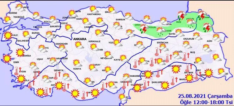 Karadeniz Bölgesi'ne flaş yağış uyarısı... İşte hava durumu - Resim : 1