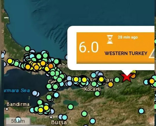 Düzce'deki 5.9'luk depremi İstanbul'da en çok hangi bölgeler hissetti? - Resim : 2