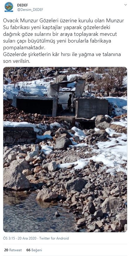 "Munzur Gözelerine beton döküldü" - Resim : 2