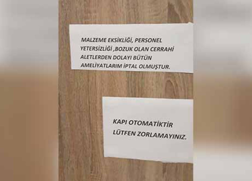 İşte sağlıkta geldiğimiz durum: Doktor isyanını kapıya astı! - Resim : 1