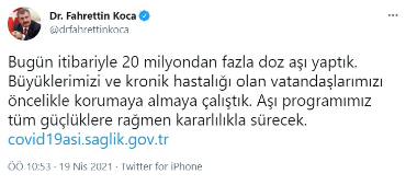 Fahrettin Koca'dan flaş aşı açıklaması - Resim : 1