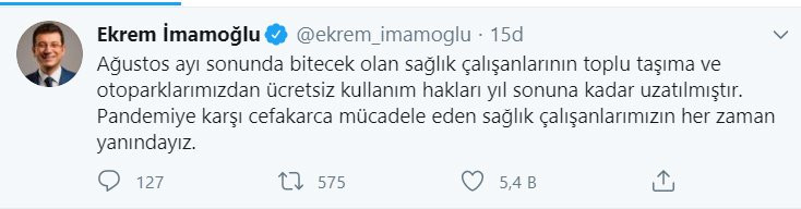 Ekrem İmamoğlu’ndan sağlık çalışanlarına müjde - Resim : 1