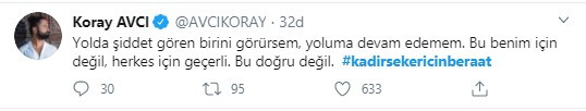 Ünlülerden Kadir Şeker'e destek yağıyor: 'Kadınları öldürenleri cezalandırın, katilleri durdurmaya çalışanları değil' - Resim : 5