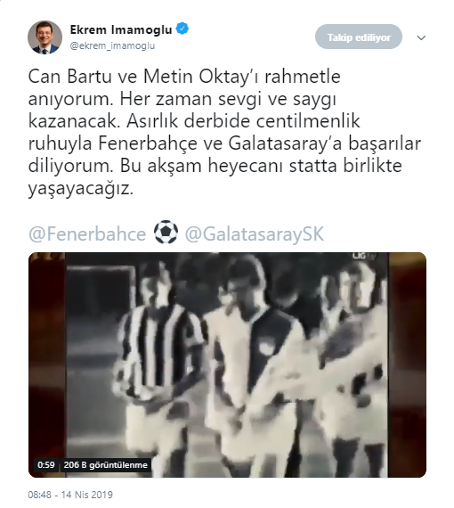 İmamoğlu'ndan derbi mesajı: Heyecanı statta yaşayacağız - Resim : 1