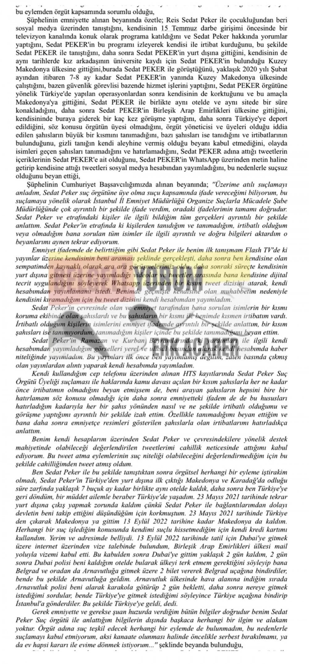 Sedat Peker’in basın danışmanı Emre Olur'un iddianamesi hazırlandı - Resim : 2