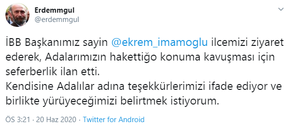 Adalar Belediye Başkanı Erdem Gül'den 'elektrikli araç' açıklaması - Resim : 1