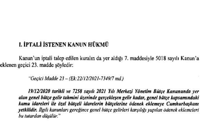 AYM, Erdoğan'ın bütçe yetkisini iptal etti - Resim : 3