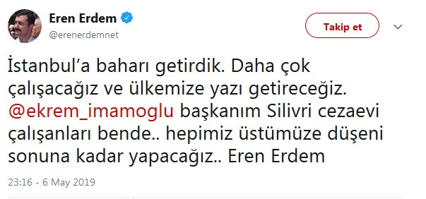 Eren Erdem: Hepimiz üstümüze düşeni sonuna kadar yapacağız - Resim : 1