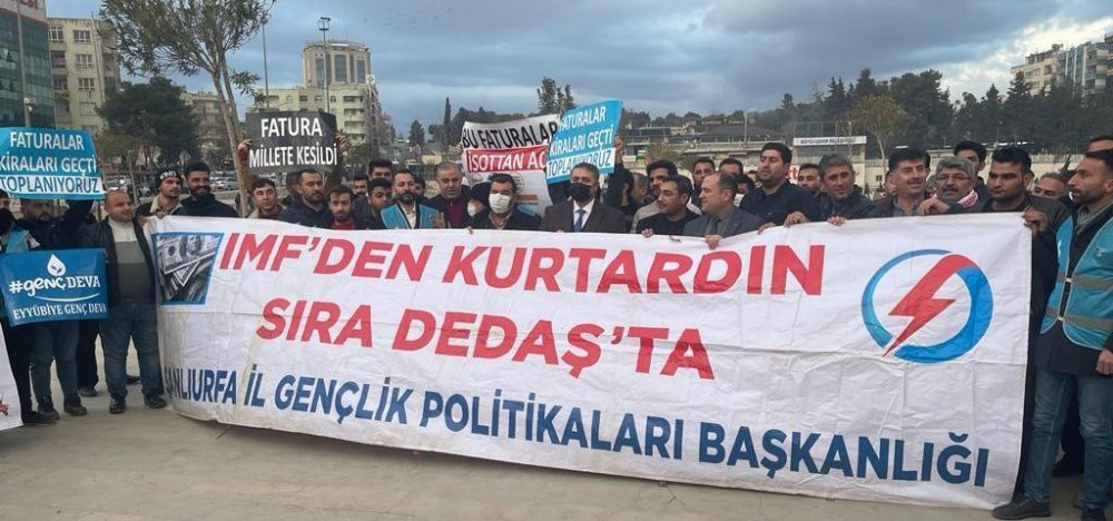 Şanlıurfa'da fahiş elektrik zamları protesto edildi: Bu faturalar isottan acı - Resim : 1