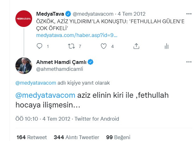 AKP'nin 'Yeliz'inin, FETÖ elebaşı için Aziz Yıldırım'ı tehdit ettiği ortaya çıktı - Resim : 1