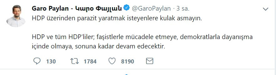 'HDP üzerinden parazit yaratmak isteyenlere kulak asmayın' - Resim : 1