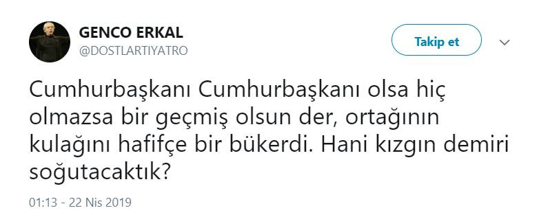 Genco Erkal'dan saldırıya sessiz kalan Erdoğan'a sert tepki! - Resim : 1
