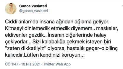 Koronavirüse yakalanan Gonca Vuslateri: İnsanın ciğerlerinde halay çekiyorlar... - Resim : 1