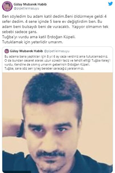 Gülay Mübarek'i 4 yıl boyunca tehdit eden kişi Tuğba Keleş'i öldürdü - Resim : 1