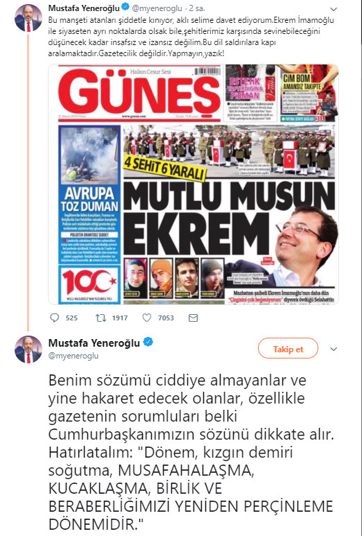 AKP'den Güneş gazetesine tepki: Bu gazetecilik değildir - Resim : 1