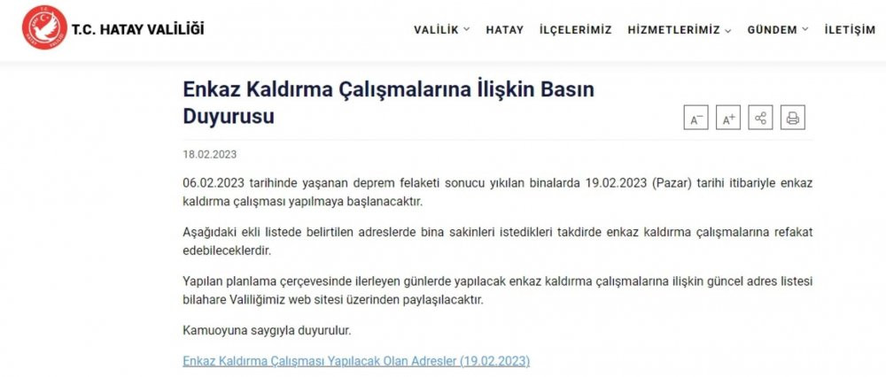 Hatay'da enkaz kaldırma çalışmaları yarın başlıyor - Resim : 1