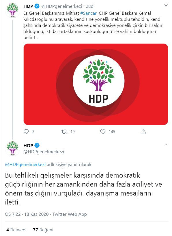 HDP'li Sancar'dan Kılıçdaroğlu'na destek telefonu - Resim : 1