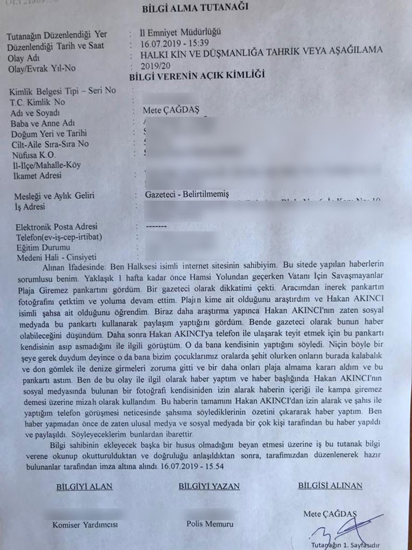 Savcıdan gazeteci Mete Çağdaş'a: Bu haberi neden yaptın? - Resim : 1