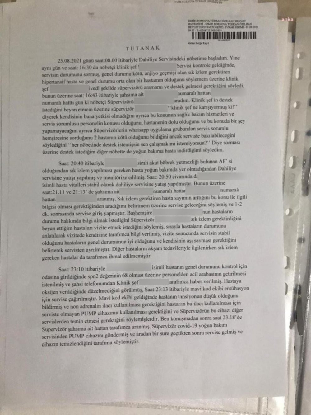 Bir gece 20 hastaya bakan hemşire destek istedi, kınama aldı - Resim : 1