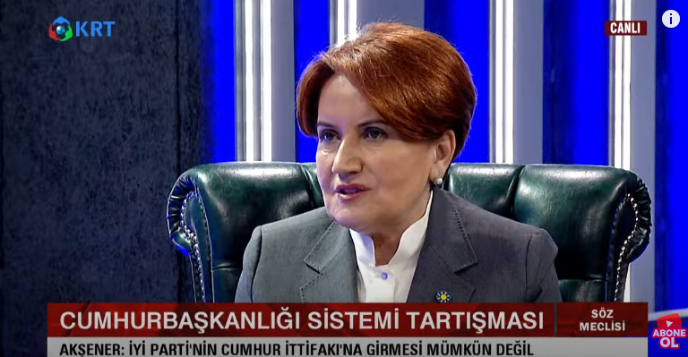 İYİ Parti Lideri Meral Akşener KRT TV'de gündemi değerlendirdi - Resim : 1