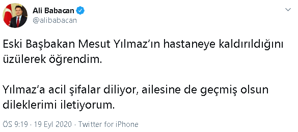 Mesut Yılmaz hastaneye kaldırıldı - Resim : 1