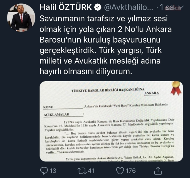 Ankara'daki ikinci baro başvurusunu MHP duyurdu - Resim : 1