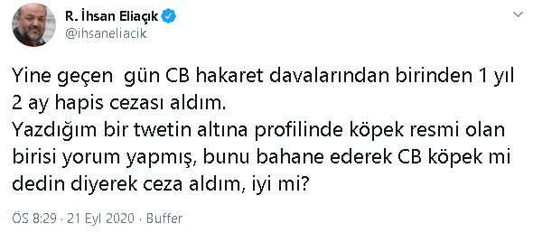 İlahiyatçı-yazar İhsan Eliaçık, 'Erdoğan'a hakaret'ten ceza aldı - Resim : 1