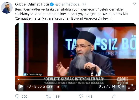 Cübbeli Ahmet çark etti - Resim : 1