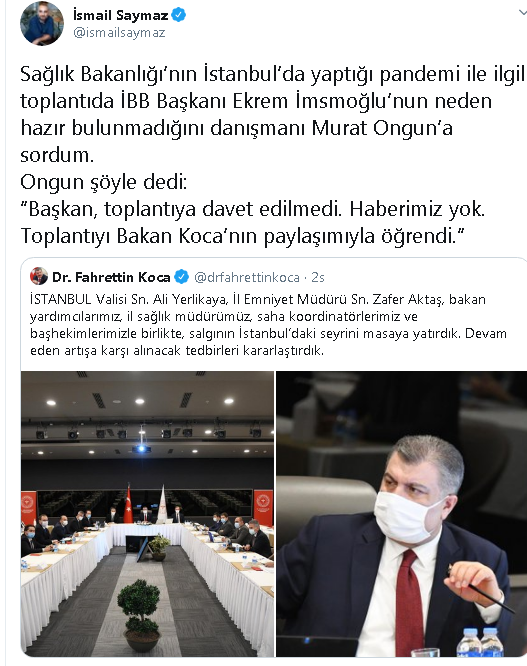 Toplantıda İmamoğlu neden yok? - Resim : 1