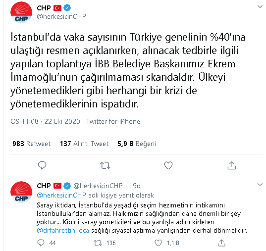 CHP'den Fahrettin Koca'ya sert tepki - Resim : 1