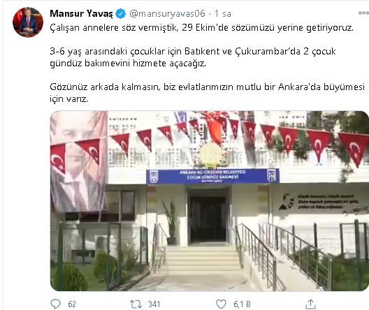 Bir müjde de Mansur Yavaş'dan... - Resim : 1