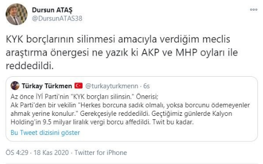 İYİ Parti'nin 'KYK borçları silinsin' önerisine AKP ve MHP'den ret  - Resim : 1