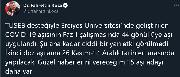 Bakan Koca'dan flaş aşı açıklaması - Resim : 1