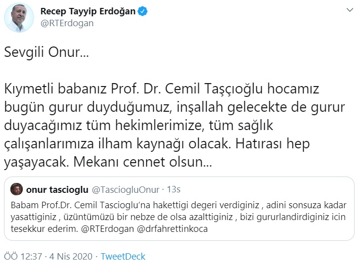 Erdoğan: Cemil Taşçıoğlu'nun hatırası hep yaşayacak - Resim : 1