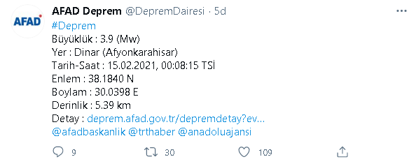 Afyonkarahisar'da korkutan deprem - Resim : 1