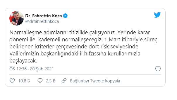 Sağlık Bakanı Koca'dan flaş 'normalleşme' açıklaması - Resim : 1