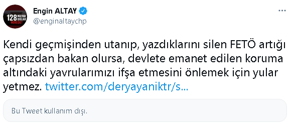 CHP'li Engin Altay'dan Bakan Derya Yanık'a çok sert tepki - Resim : 2