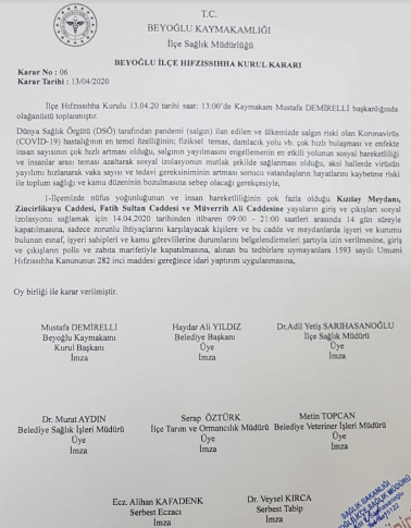 Beyoğlu'nda 14 gün boyunca giriş çıkışlara kısıtlama getirildi - Resim : 1