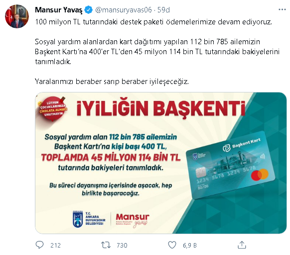 Mansur Yavaş müjdeyi duyurdu - Resim : 1